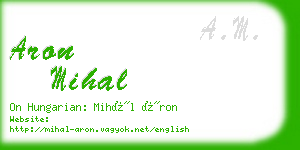 aron mihal business card